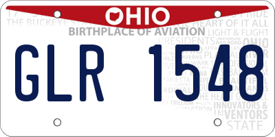 OH license plate GLR1548