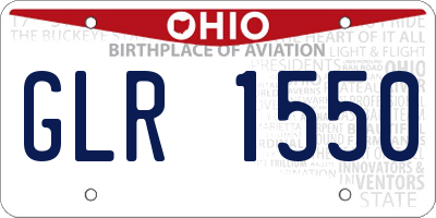 OH license plate GLR1550