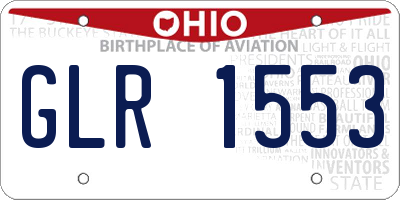OH license plate GLR1553