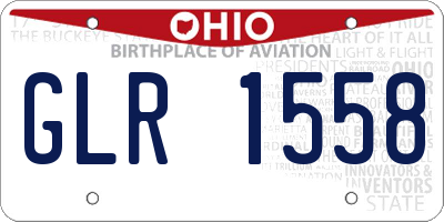 OH license plate GLR1558