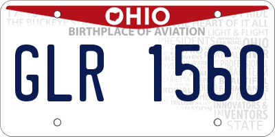 OH license plate GLR1560