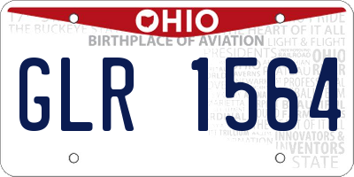 OH license plate GLR1564