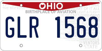 OH license plate GLR1568