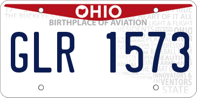 OH license plate GLR1573