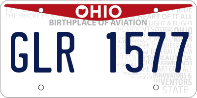 OH license plate GLR1577
