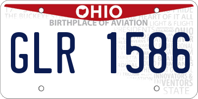 OH license plate GLR1586