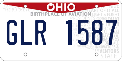 OH license plate GLR1587