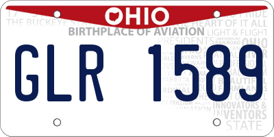 OH license plate GLR1589