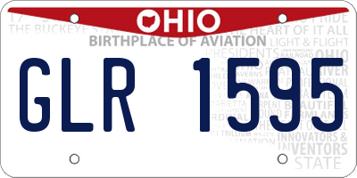 OH license plate GLR1595