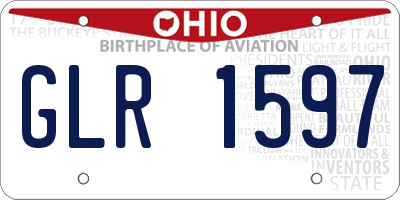 OH license plate GLR1597
