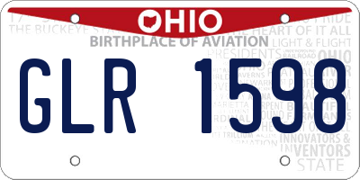 OH license plate GLR1598