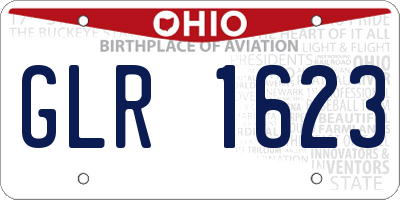 OH license plate GLR1623