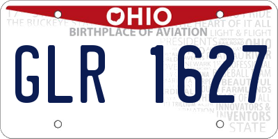OH license plate GLR1627