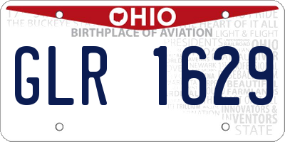 OH license plate GLR1629