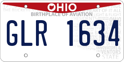 OH license plate GLR1634