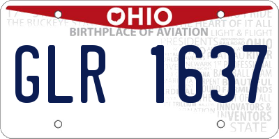 OH license plate GLR1637