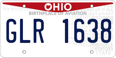 OH license plate GLR1638