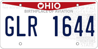 OH license plate GLR1644