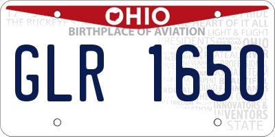 OH license plate GLR1650