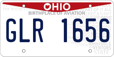 OH license plate GLR1656
