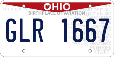 OH license plate GLR1667