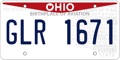 OH license plate GLR1671