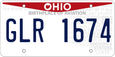 OH license plate GLR1674