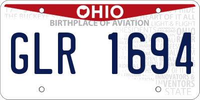 OH license plate GLR1694