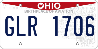 OH license plate GLR1706
