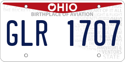 OH license plate GLR1707