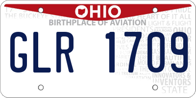 OH license plate GLR1709