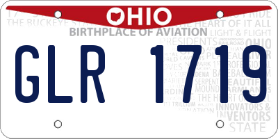 OH license plate GLR1719
