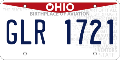 OH license plate GLR1721