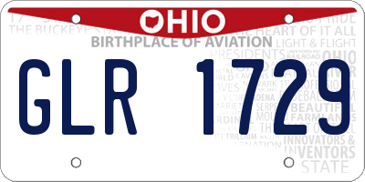 OH license plate GLR1729