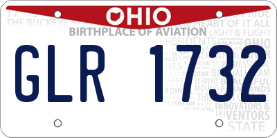 OH license plate GLR1732