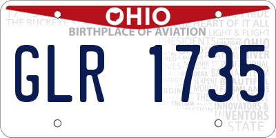 OH license plate GLR1735