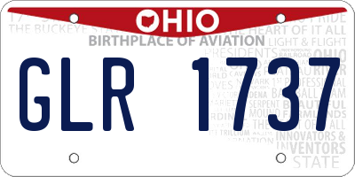 OH license plate GLR1737
