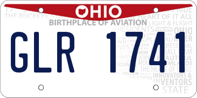 OH license plate GLR1741