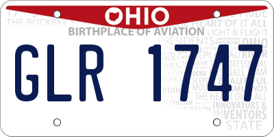 OH license plate GLR1747