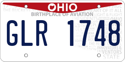 OH license plate GLR1748