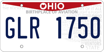 OH license plate GLR1750