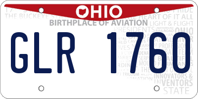 OH license plate GLR1760