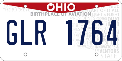 OH license plate GLR1764
