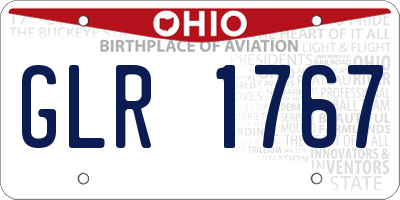 OH license plate GLR1767