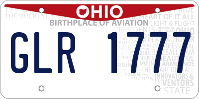 OH license plate GLR1777