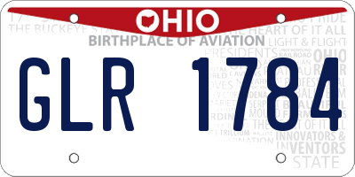 OH license plate GLR1784