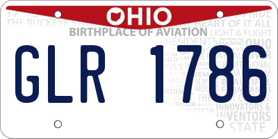 OH license plate GLR1786