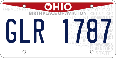 OH license plate GLR1787