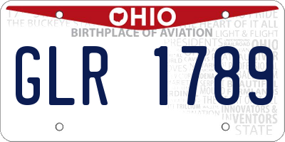 OH license plate GLR1789