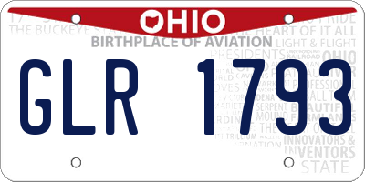 OH license plate GLR1793